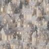 Bedruckte Baumwolle REVEILLON Grau / Weiß